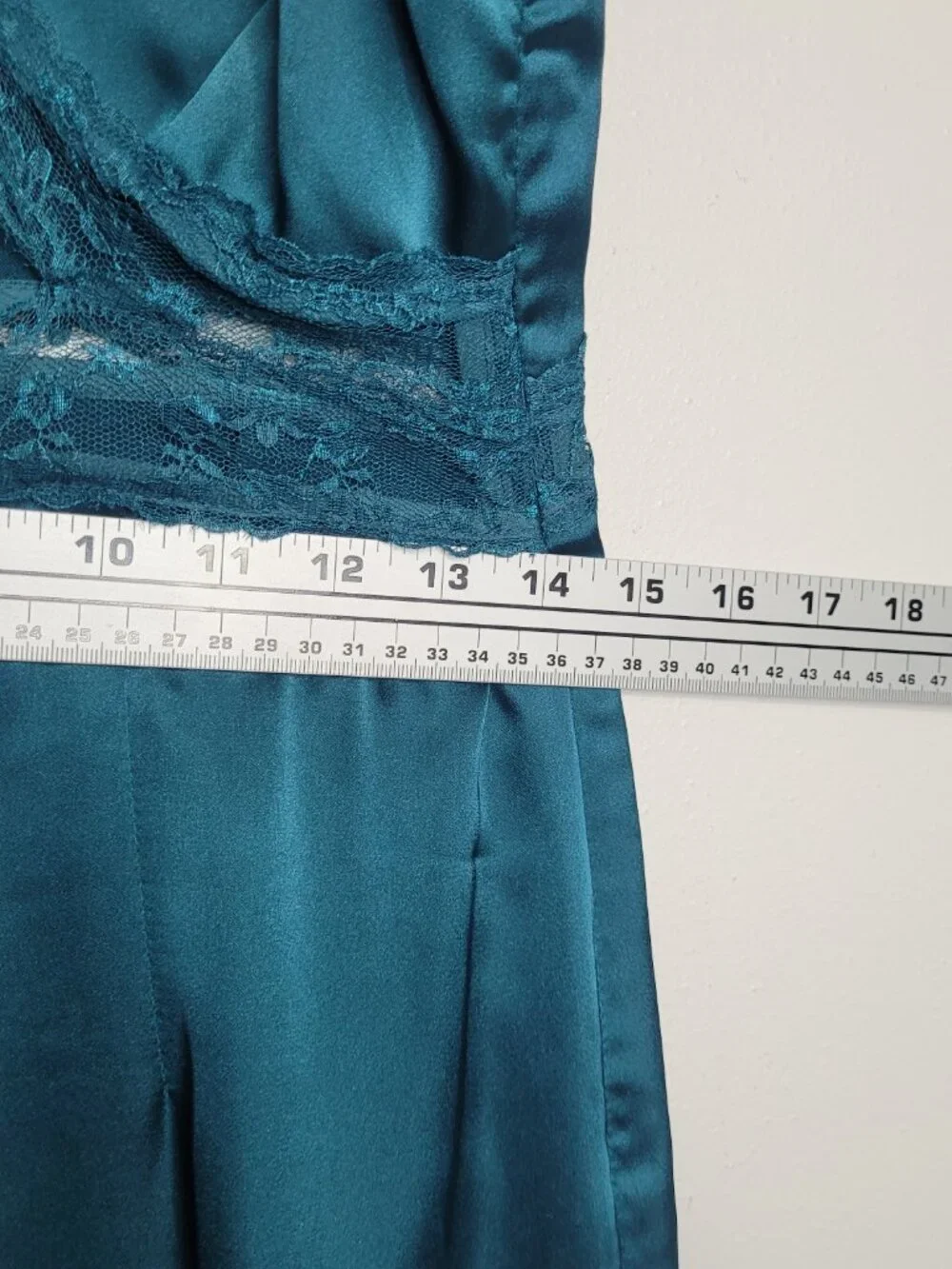 Never Fully Dressed teal lace cut out slip maxi dress size 4